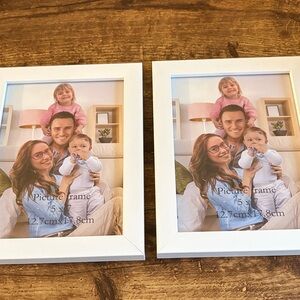 4 5x7 White Picture Frame Set